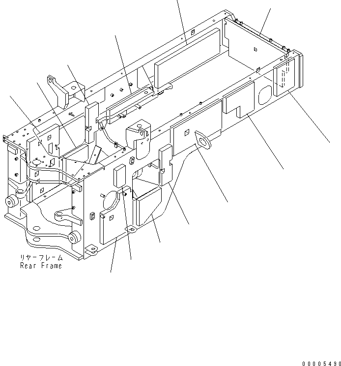 Wheel Loaders Komatsu / WA200-3 S/N 63001-UP(wa200-3r) / REAR FRAME (NOISE ABATEMENT PARTS) (SUPER SILENT SPEC.)(210070 : J4120-02A4)