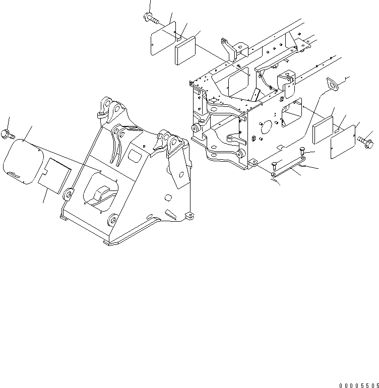 Wheel Loaders Komatsu / WA200-3 S/N 63001-UP(wa200-3r) / BAR LOCK AND COVER (SUPER SILENT PARTS) (1/2)(210170 : J4190-01A6)