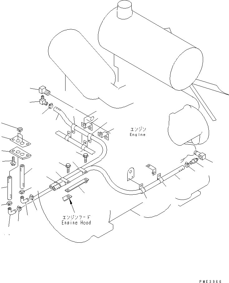 Wheel Loaders Komatsu / WA200-3 S/N 63001-UP(wa200-3r) / HEATER PIPING(240480 : K0713-01A0)