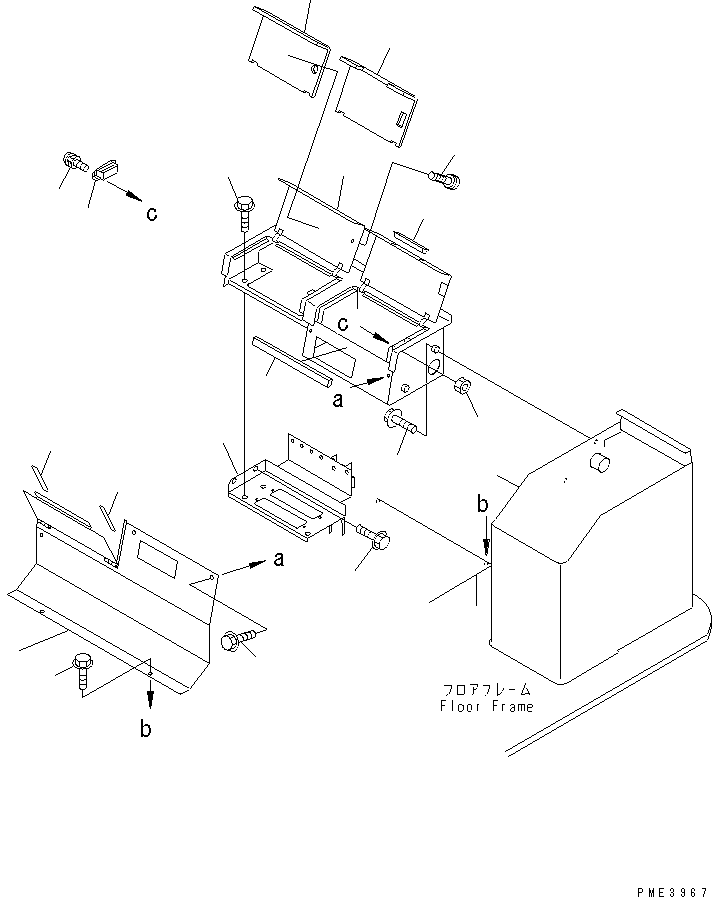 Wheel Loaders Komatsu / WA200-3 S/N 63001-UP(wa200-3r) / AIR CONDITIONER AND HEATER COVER (REAR CONSOLE BOX)(240500 : K0715-01A0)