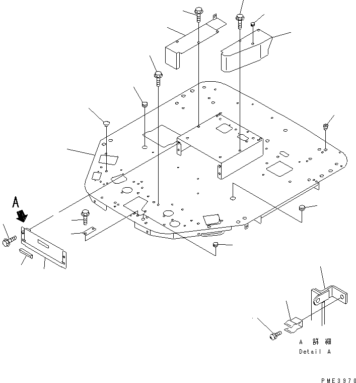 Wheel Loaders Komatsu / WA200-3 S/N 63001-UP(wa200-3r) / FLOOR (WITH ROPS CAB)(240550 : K4200-01A0)