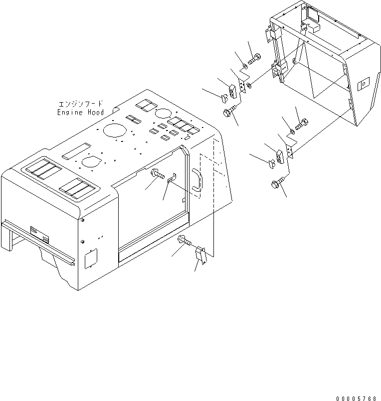 Wheel Loaders Komatsu / WA200-3 S/N 63001-UP(wa200-3r) / HOOD (REAR DUCT MOUNTING PARTS)(SUPER SILENT SPEC.)(270060 : M4100-04A3)