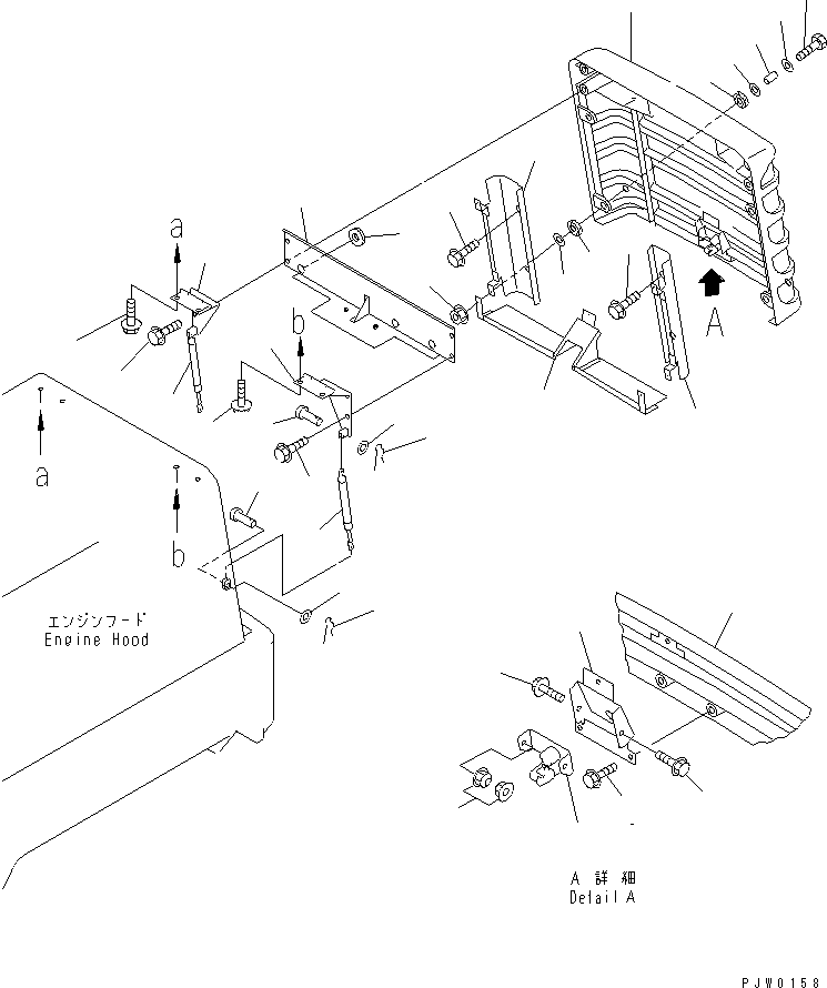 Wheel Loaders Komatsu / WA200-3 S/N 63001-UP(wa200-3r) / RADIATOR GUARD (GRILLE AND COVER) (WITH BACK-UP ALARM)(270150 : M4120-01A2)