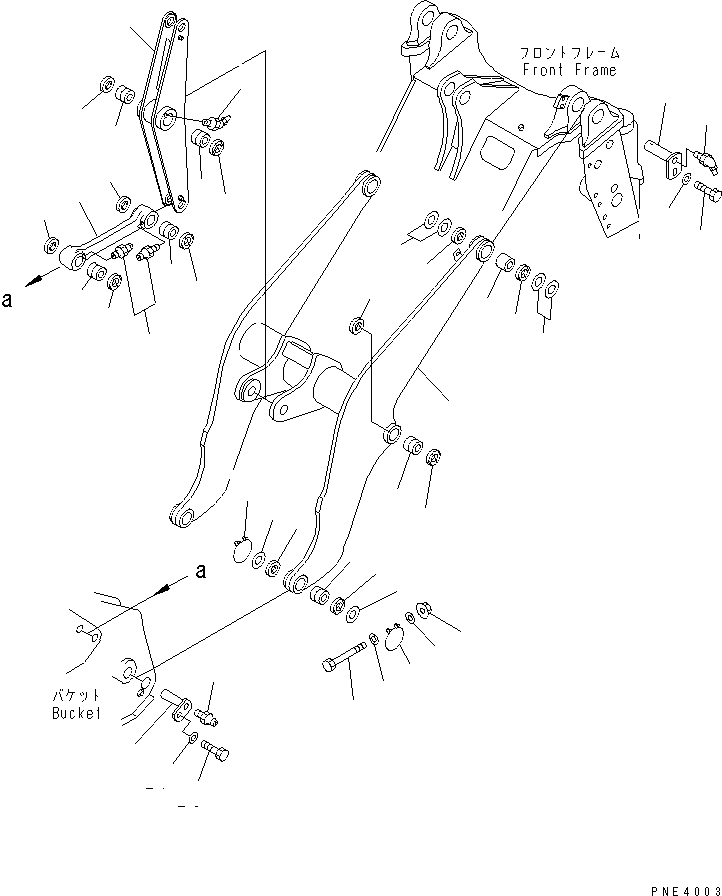 Wheel Loaders Komatsu / WA200-3 S/N 63001-UP(wa200-3r) / LIFT ARM AND BELLCRANK(330010 : T4110-01A0)