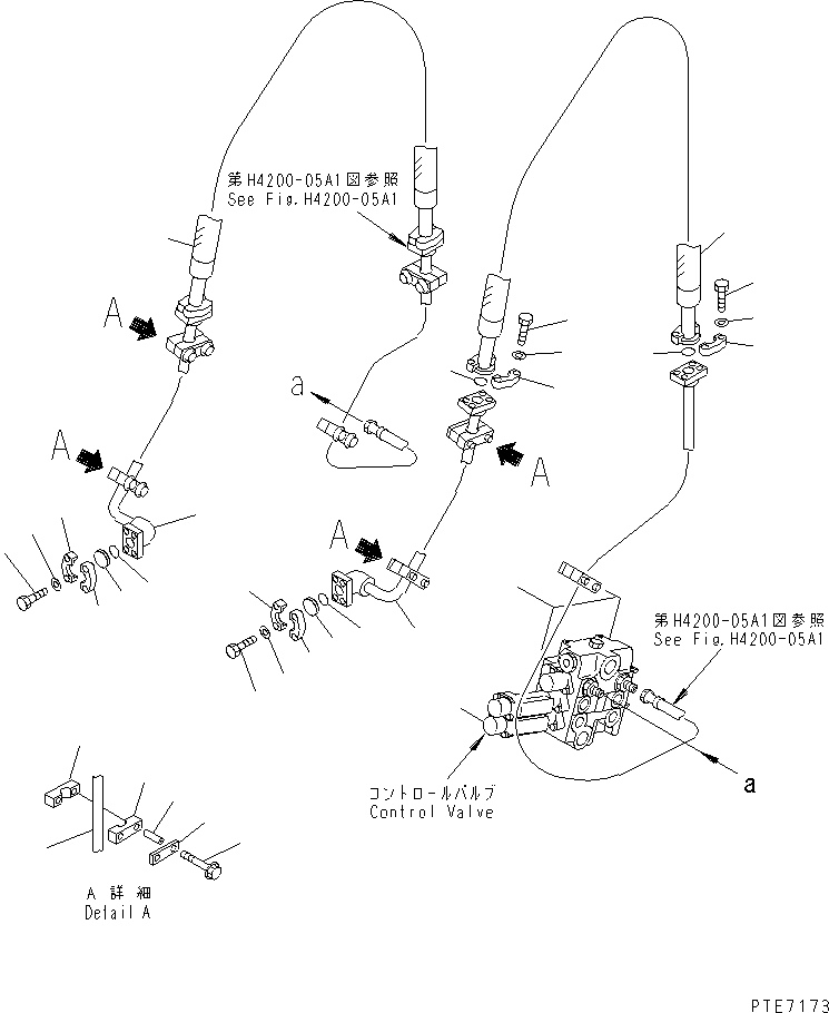 Wheel Loaders Komatsu / WA200-3 S/N 63001-UP(wa200-3r) / LIFT ARM AND BELLCRANK (FRONT ATTACHMENT LINE) (WITH 3-SPOOL     CONTROL VALVE)(330140 : T4110-04A3)