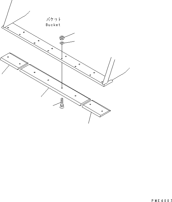 Wheel Loaders Komatsu / WA200-3 S/N 63001-UP(wa200-3r) / BOLT ON CUTTING EDGE(330230 : T4122-01A0)