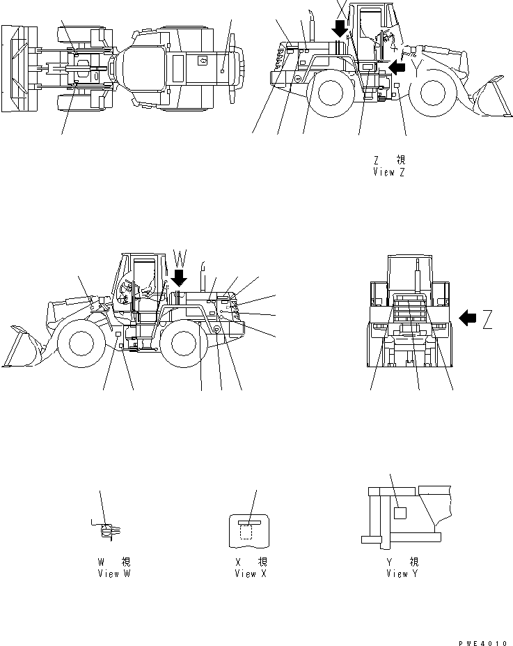 Wheel Loaders Komatsu / WA200-3 S/N 63001-UP(wa200-3r) / MARKS AND PLATES(#63001-63478)(360010 : U0100-01A0)