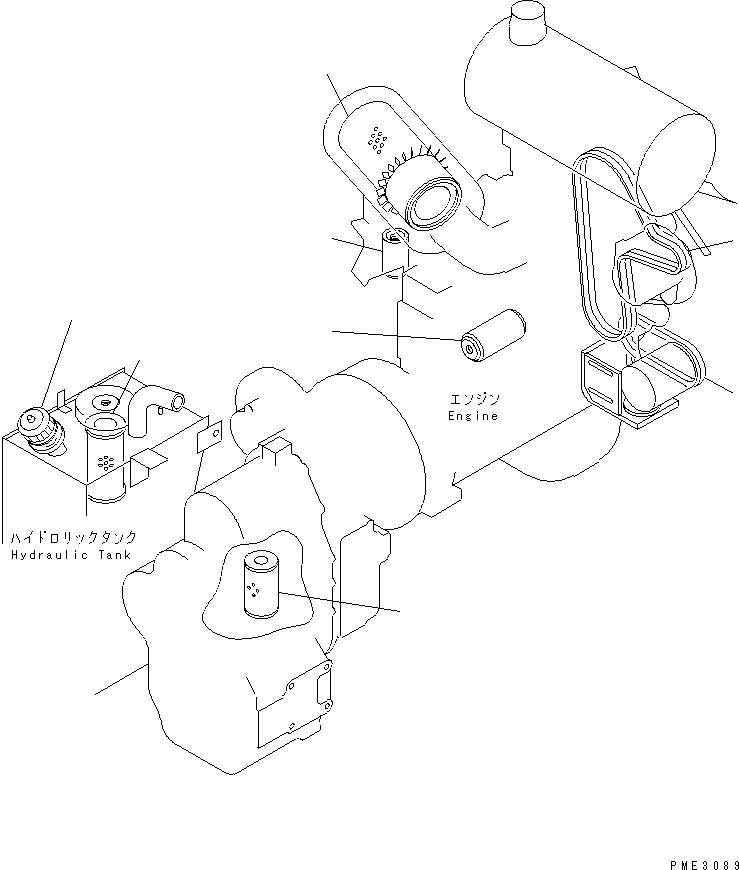 Wheel Loaders Komatsu / WA200-3 S/N 63001-UP(wa200-3r) / ELEMENT AND V-BELT(450010 : Z0100-01A0)