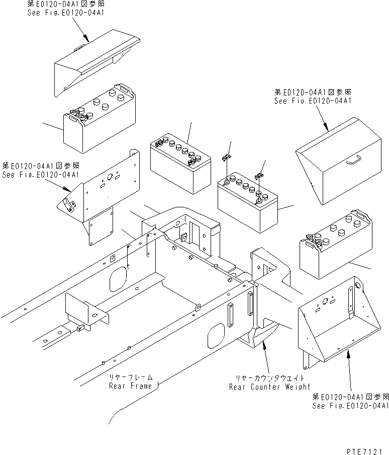 Wheel Loaders Komatsu / WA200-3-SN S/N 63001-UP(wa200-4r) / BATTERY (WITH ROTARY SNOW REMOVER)(120020 : E0110-01A1)
