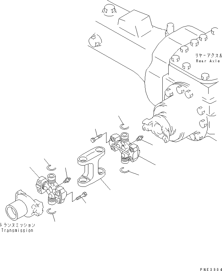 Wheel Loaders Komatsu / WA200-3-SN S/N 63001-UP(wa200-4r) / DRIVE SHAFT (REAR)(150030 : F4200-03A0)