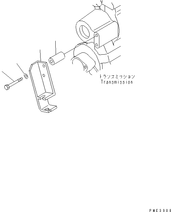 Wheel Loaders Komatsu / WA200-3-SN S/N 63001-UP(wa200-4r) / TRANSMISSION (PARKING BRAKE CONTROL LINKAGE)(150100 : F4300-05A0)