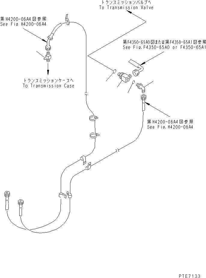 Wheel Loaders Komatsu / WA200-3-SN S/N 63001-UP(wa200-4r) / TRANSMISSION (MULTI COUPLER LINE) (WITH MULTI COUPLER)(150110 : F4300-06A2)