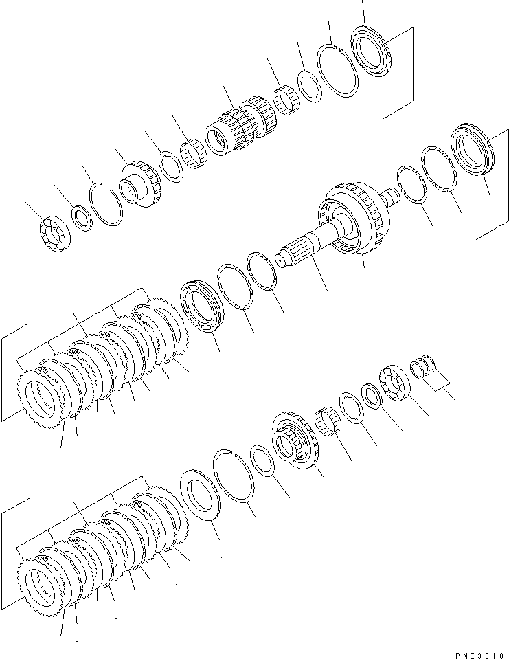 Wheel Loaders Komatsu / WA200-3-SN S/N 63001-UP(wa200-4r) / TRANSMISSION (1ST AND 3RD CLUTCH) (SNOW REMOVING SPEC.)          (WITH TACHOGRAPH)(150150 : F4350-54A1)