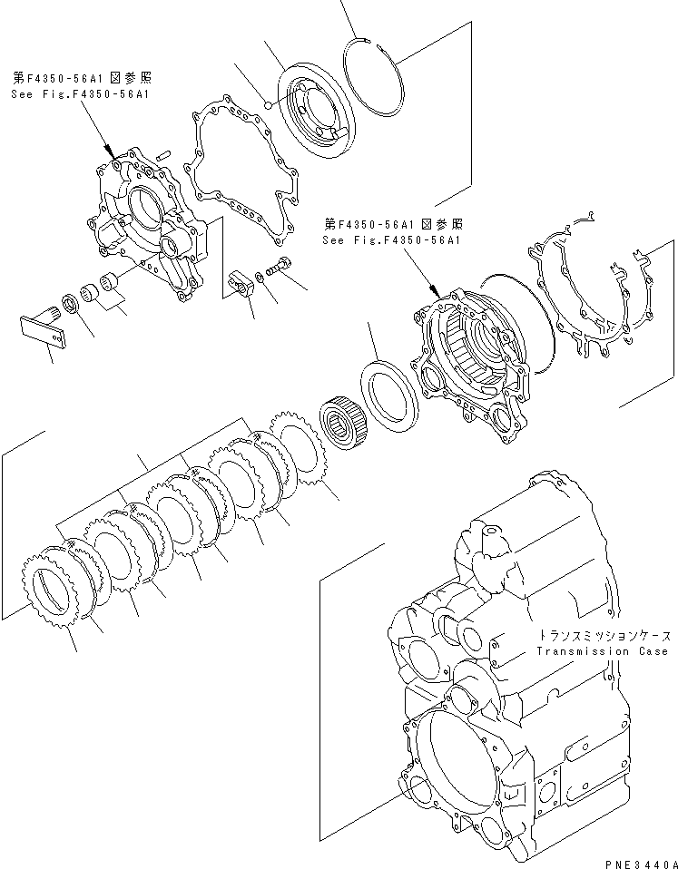 Wheel Loaders Komatsu / WA200-3-SN S/N 63001-UP(wa200-4r) / TRANSMISSION (PARKING BRAKE) (SNOW REMOVING SPEC.)               (WITH TACHOGRAPH)(150180 : F4350-57A1)