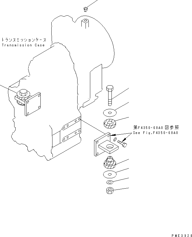 Wheel Loaders Komatsu / WA200-3-SN S/N 63001-UP(wa200-4r) / TRANSMISSION MOUNTING PARTS(150450 : F4810-01A0)