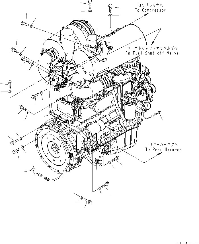 Wheel Loaders Komatsu / WA200-5-SN S/N 65001-UP(wa200-6r) / ENGINE HARNESS (1/2)(030020 : B0110-01A0)