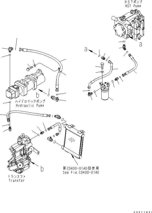 Wheel Loaders Komatsu / WA200-5-SN S/N 65001-UP(wa200-6r) / HST OIL LINE (FILTER AND TRANSFER LINE)(150100 : F2760-03A0)