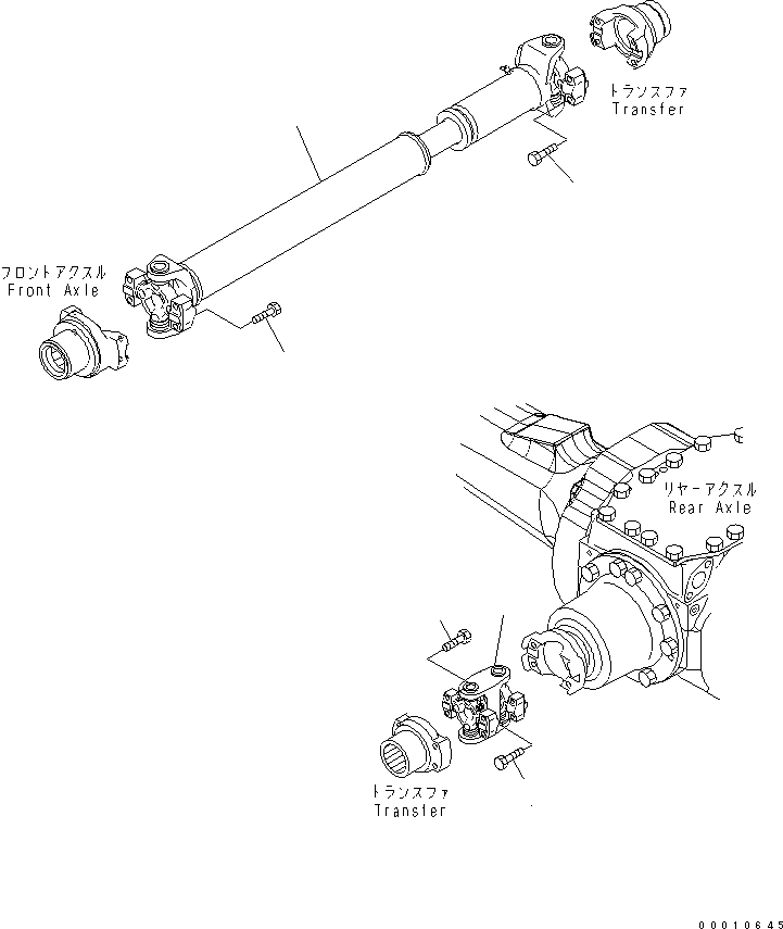 Wheel Loaders Komatsu / WA200-5-SN S/N 65001-UP(wa200-6r) / DRIVE SHAFT(150110 : F4200-01A0)