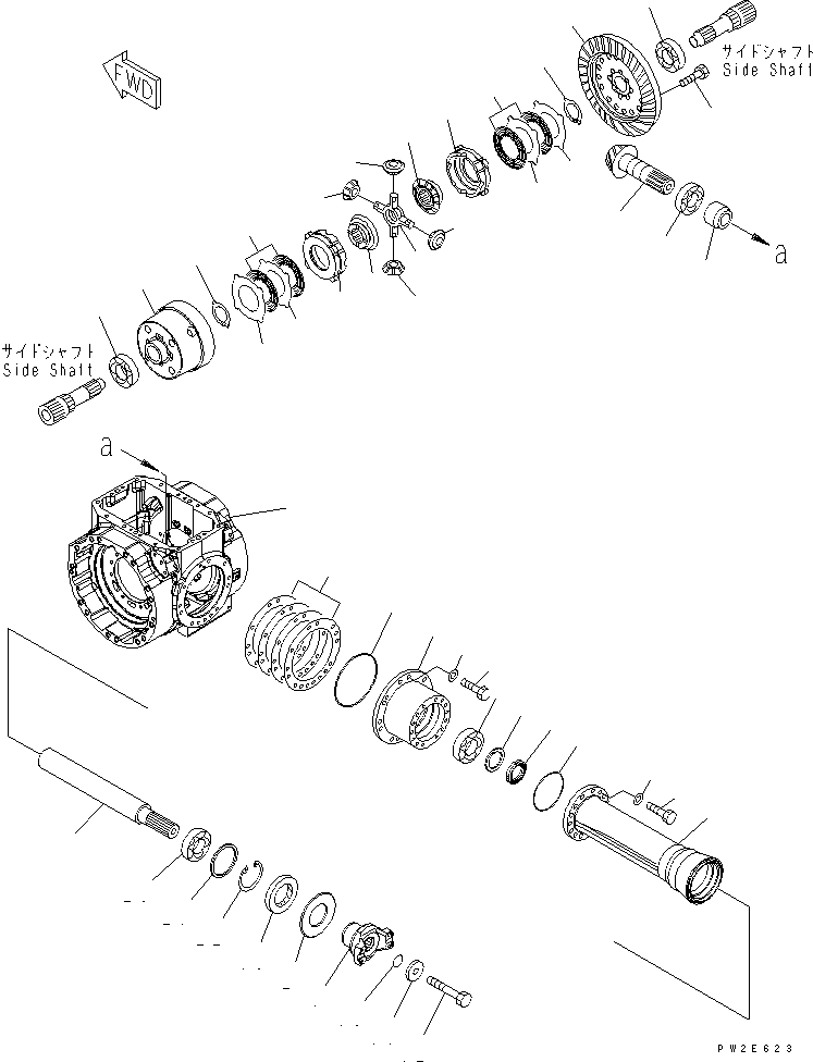 Wheel Loaders Komatsu / WA200-5-SN S/N 65001-UP(wa200-6r) / FRONT AXLE (DIFFERENTIAL) (ASD)(150150 : F4400-52A1)