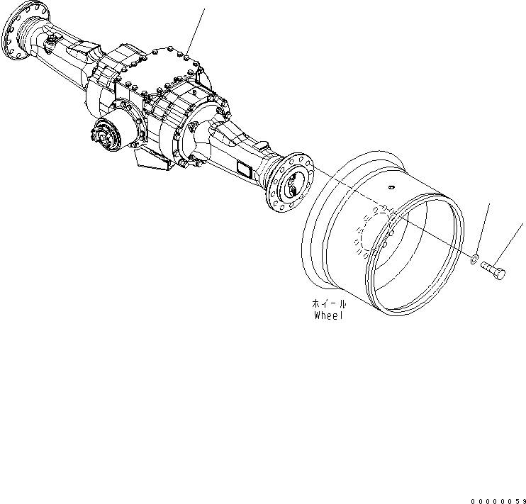 Wheel Loaders Komatsu / WA200-5-SN S/N 65001-UP(wa200-6r) / REAR AXLE MOUNTING(150200 : F4500-01A0)