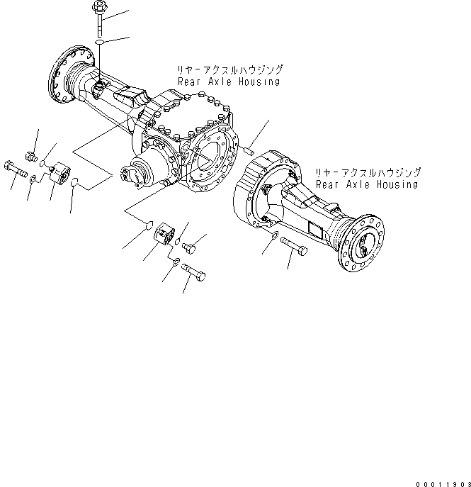 Wheel Loaders Komatsu / WA200-5-SN S/N 65001-UP(wa200-6r) / REAR AXLE (MOUNTING PARTS AND VALVE)(150260 : F4500-54A0)