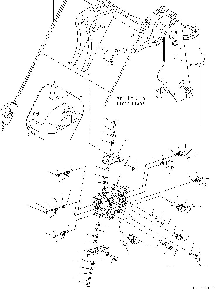 Wheel Loaders Komatsu / WA200-5-SN S/N 65001-UP(wa200-6r) / MAIN VALVE (FOR 3-SPOOL VALVE)(180040 : H0120-01A2)