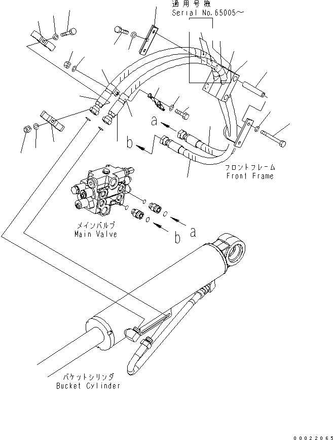 Wheel Loaders Komatsu / WA200-5-SN S/N 65001-UP(wa200-6r) / HYDRAULIC PIPING (DUMP CYLINDER PIPING)(180150 : H4200-03A0)