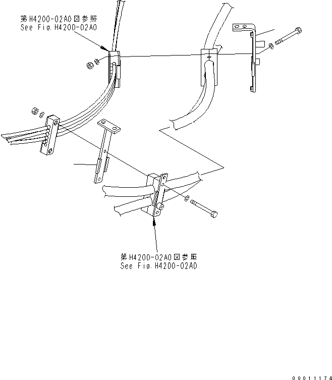 Wheel Loaders Komatsu / WA200-5-SN S/N 65001-UP(wa200-6r) / HYDRAULIC PIPING (PLATE) (FOR EMERGENCY STEERING)(180190 : H4200-05A1)