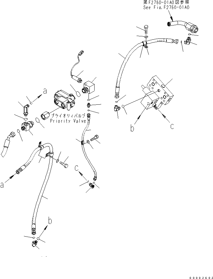 Wheel Loaders Komatsu / WA200-5-SN S/N 65001-UP(wa200-6r) / EMERGENCY STEERING LINE(180330 : H4420-01A0)