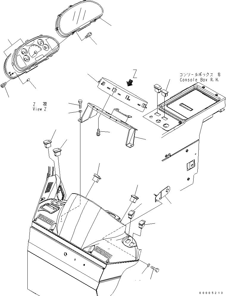 Wheel Loaders Komatsu / WA200-5-SN S/N 65001-UP(wa200-6r) / FLOOR (MAIN MONITOR) (FOR E.C.S.S.)(240340 : K0210-26A0)