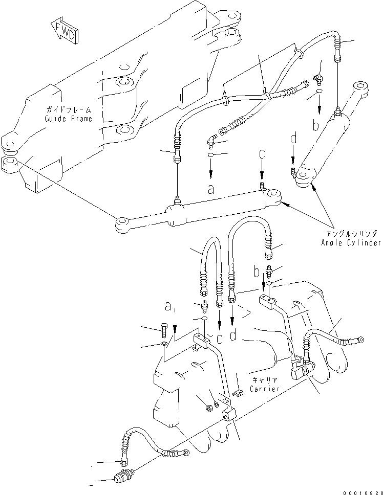 Wheel Loaders Komatsu / WA200-5-SN S/N 65001-UP(wa200-6r) / BLADE (ANGLE CYLINDER LINE) (S.P.A.P.)(330220 : T4710-03A2)