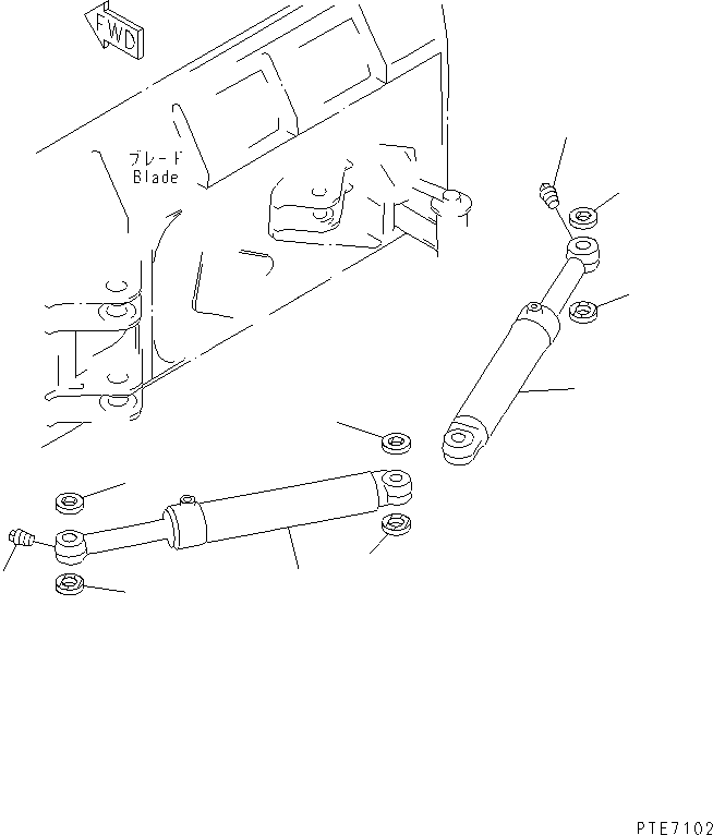 Wheel Loaders Komatsu / WA200-5-SN S/N 65001-UP(wa200-6r) / BLADE (CYLINDER AND RELATED PARTS) (P.A.P.)(330270 : T4710-05A0)