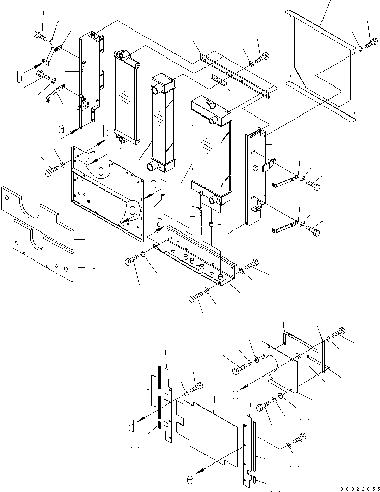 Wheel Loaders Komatsu / WA200-5-SS S/N 65001-UP(wa200-7r) / RADIATOR (SUPER SILENT SPEC.)(060010 : C0110-01A1)