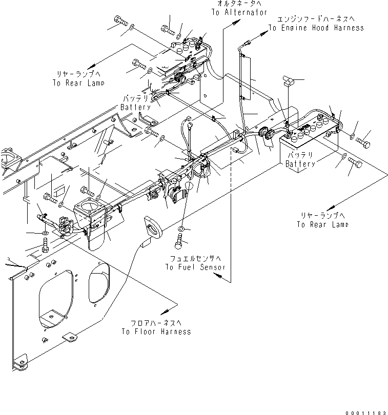 Wheel Loaders Komatsu / WA200-5-SS S/N 65001-UP(wa200-7r) / REAR HARNESS (1/4) (MAIN HARNESS)(120050 : E0202-01A0)