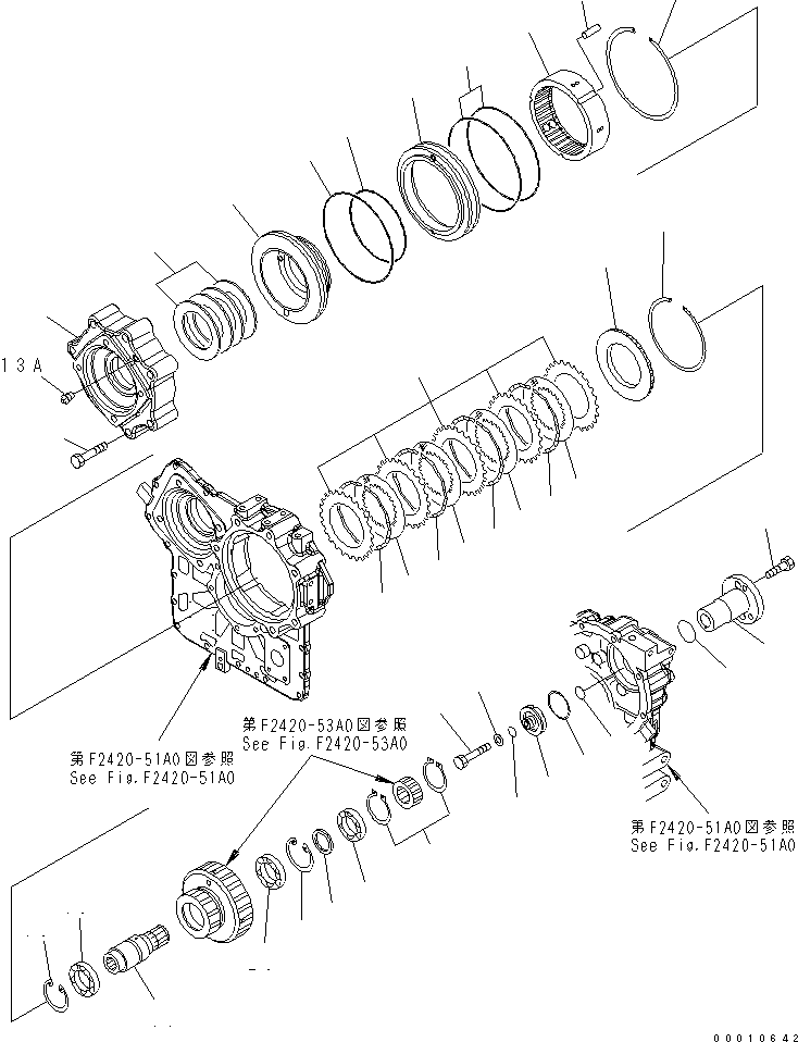 Wheel Loaders Komatsu / WA200-5-SS S/N 65001-UP(wa200-7r) / TRANSFER (2/4) (CLUTCH HOUSING)(150030 : F2420-52A0)