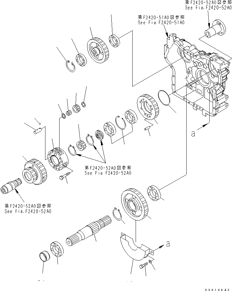 Wheel Loaders Komatsu / WA200-5-SS S/N 65001-UP(wa200-7r) / TRANSFER (3/4) (GEAR)(150040 : F2420-53A0)