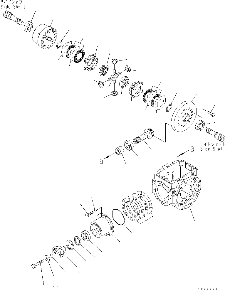 Wheel Loaders Komatsu / WA200-5-SS S/N 65001-UP(wa200-7r) / REAR AXLE (DIFFERENTIAL) (ASD)(150240 : F4500-52A1)