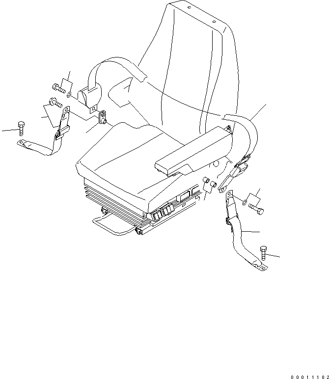 Wheel Loaders Komatsu / WA200-5-SS S/N 65001-UP(wa200-7r) / SEAT BELT (50 MM) (ISRING HAUSEN)(240040 : K0160-01A1)