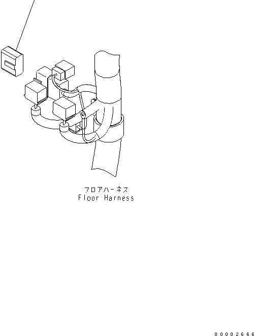 Wheel Loaders Komatsu / WA200-5-SS S/N 65001-UP(wa200-7r) / FLOOR (WIRING HARNESS) (PLUG)(240460 : K0210-25A2)