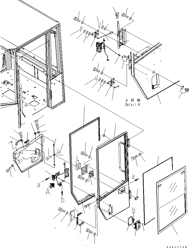 Wheel Loaders Komatsu / WA200-5-SS S/N 65001-UP(wa200-7r) / ROPS CAB (DOOR L.H.)(240840 : K0210-55A0)