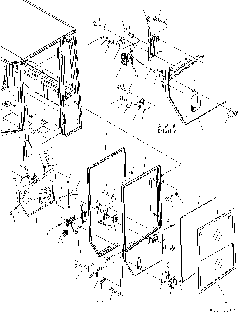 Wheel Loaders Komatsu / WA200-5-SS S/N 65001-UP(wa200-7r) / ROPS CSB (DOOR L.H.) (TACHOGRAPH)(240850 : K0210-55B2)