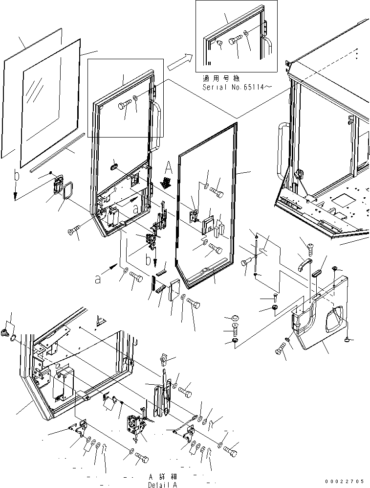 Wheel Loaders Komatsu / WA200-5-SS S/N 65001-UP(wa200-7r) / ROPS CAB (DOOR R.H.)(240860 : K0210-56A0)