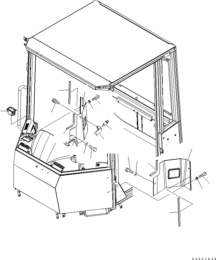 Wheel Loaders Komatsu / WA200-5-SS S/N 65001-UP(wa200-7r) / ROPS CAB (COVER)(240920 : K0210-59A0)