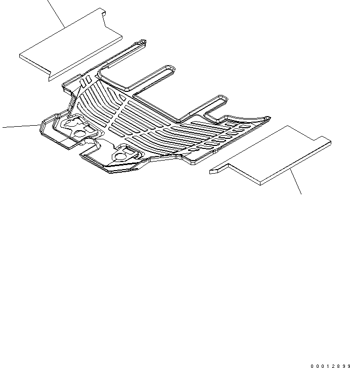 Wheel Loaders Komatsu / WA200-5-SS S/N 65001-UP(wa200-7r) / FLOOR MAT (FOR 2-PERSONS CAB)(241050 : K0310-01A1)