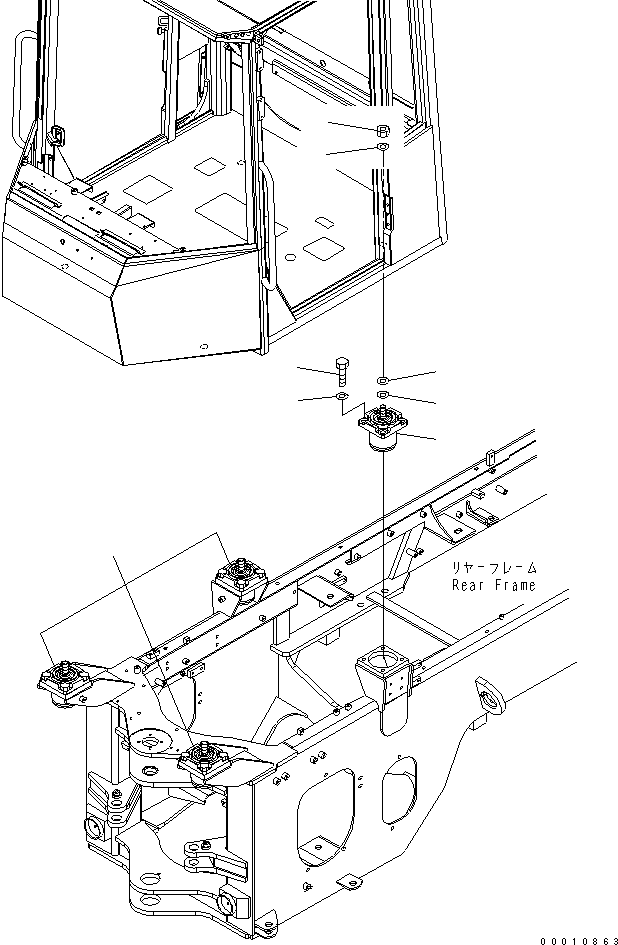 Wheel Loaders Komatsu / WA200-5-SS S/N 65001-UP(wa200-7r) / FLOOR SUPPORT(241160 : K4100-01A0)