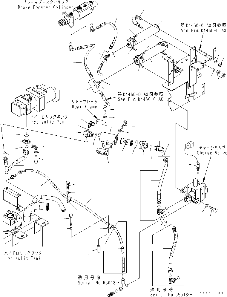 Wheel Loaders Komatsu / WA200-5-SS S/N 65001-UP(wa200-7r) / BRAKE CONTROL(ACCUMLATOR)(241220 : K4460-02A0)