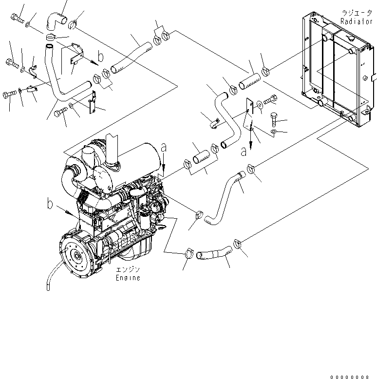 Wheel Loaders Komatsu / WA200PT-5 S/N 65001-UP (Parallel Linkage Spec.)(wa200p0c) / COOLING LINE(060050 : C0120-01A0)