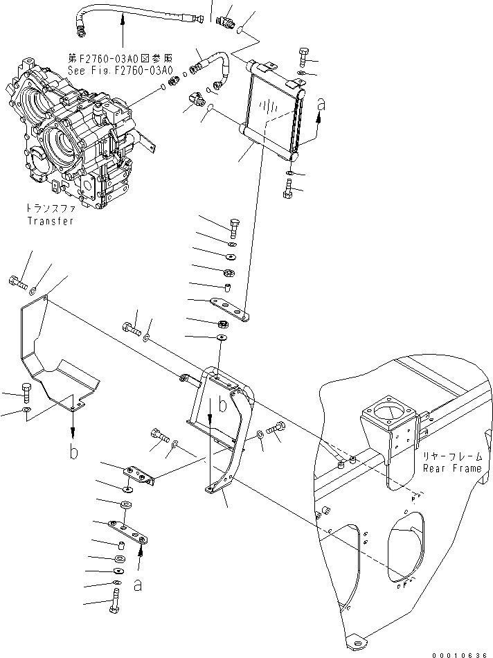 Wheel Loaders Komatsu / WA200PT-5 S/N 65001-UP (Parallel Linkage Spec.)(wa200p0c) / TRANSFER OIL COOLER(#65001-65594)(060060 : C0400-01A0)