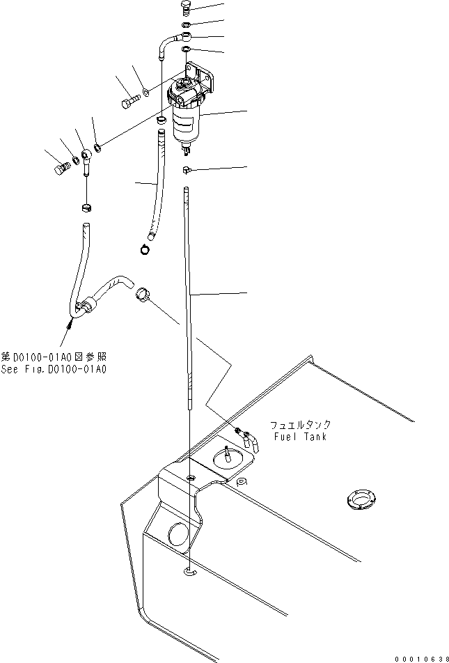 Wheel Loaders Komatsu / WA200PT-5 S/N 65001-UP (Parallel Linkage Spec.)(wa200p0c) / WATER SEPARATOR(090020 : D0100-02A0)