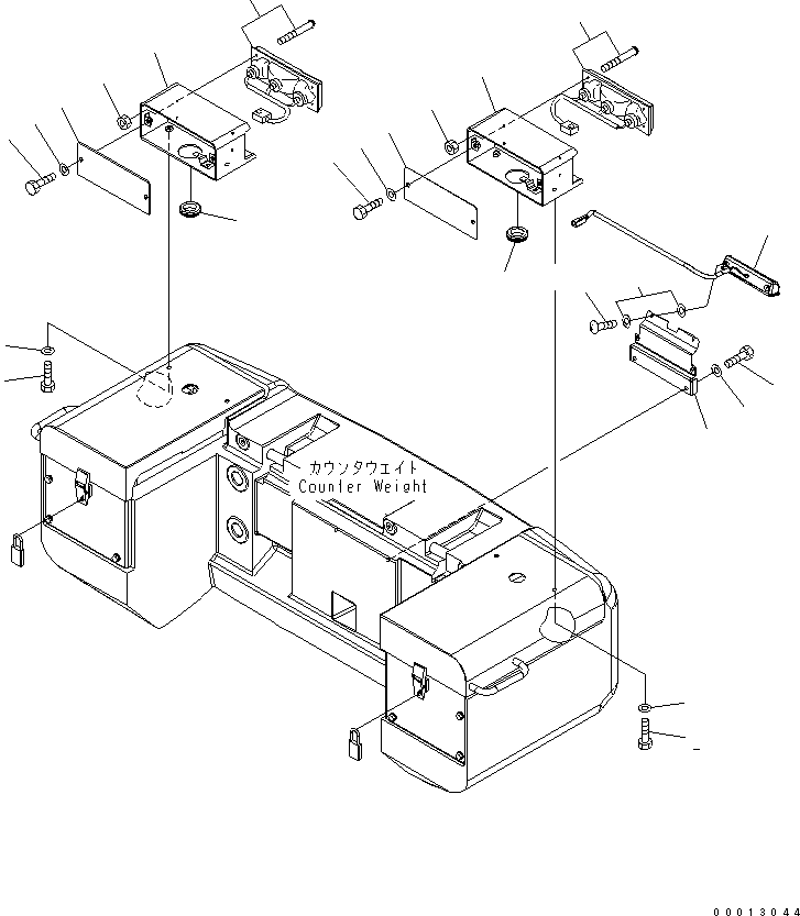 Wheel Loaders Komatsu / WA200PT-5 S/N 65001-UP (Parallel Linkage Spec.)(wa200p0c) / REAR COMBINATION LAMP AND NUMBER PLATE(120040 : E0120-02A1)